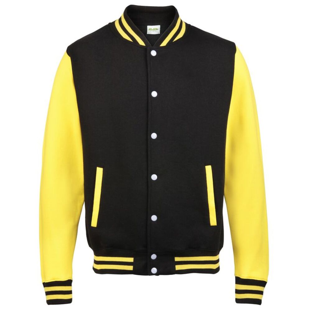 Awdis Unisex Mens /Womens Casual Fashion Varsity /Baseball College Jacket / Jet